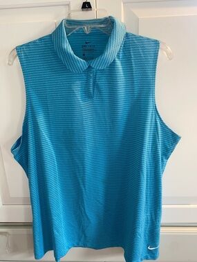 Nike Sleeveless Dri-FIT Golf Polo in Bright Teal